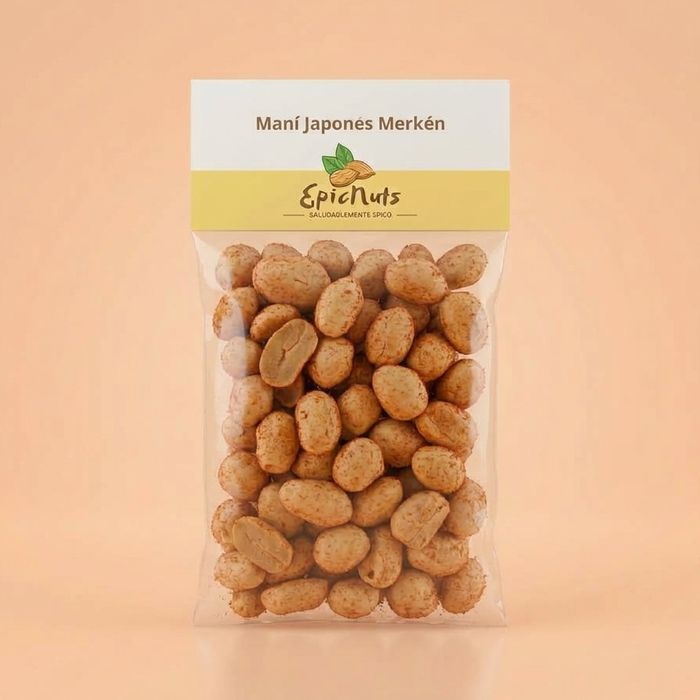 Maní Japonés Merkén EpicNuts, bolsa de 90 gramos